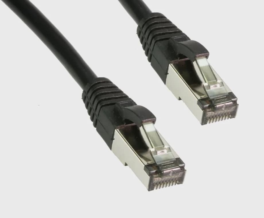Экранированная сборка Cat8 с металлическим экраном разъёмов RJ45